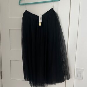Esley Black A-Line Tulle Skirt